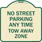 Signmission No Street Parking Anytime Tow Away Zone Heavy-Gauge Aluminum Sign, 18" x 18", TG-1818-23566 A-DES-TG-1818-23566 - alternate 1